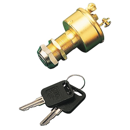 Sea-Dog Brass 3-Position Key Ignition Switch 420350-1
